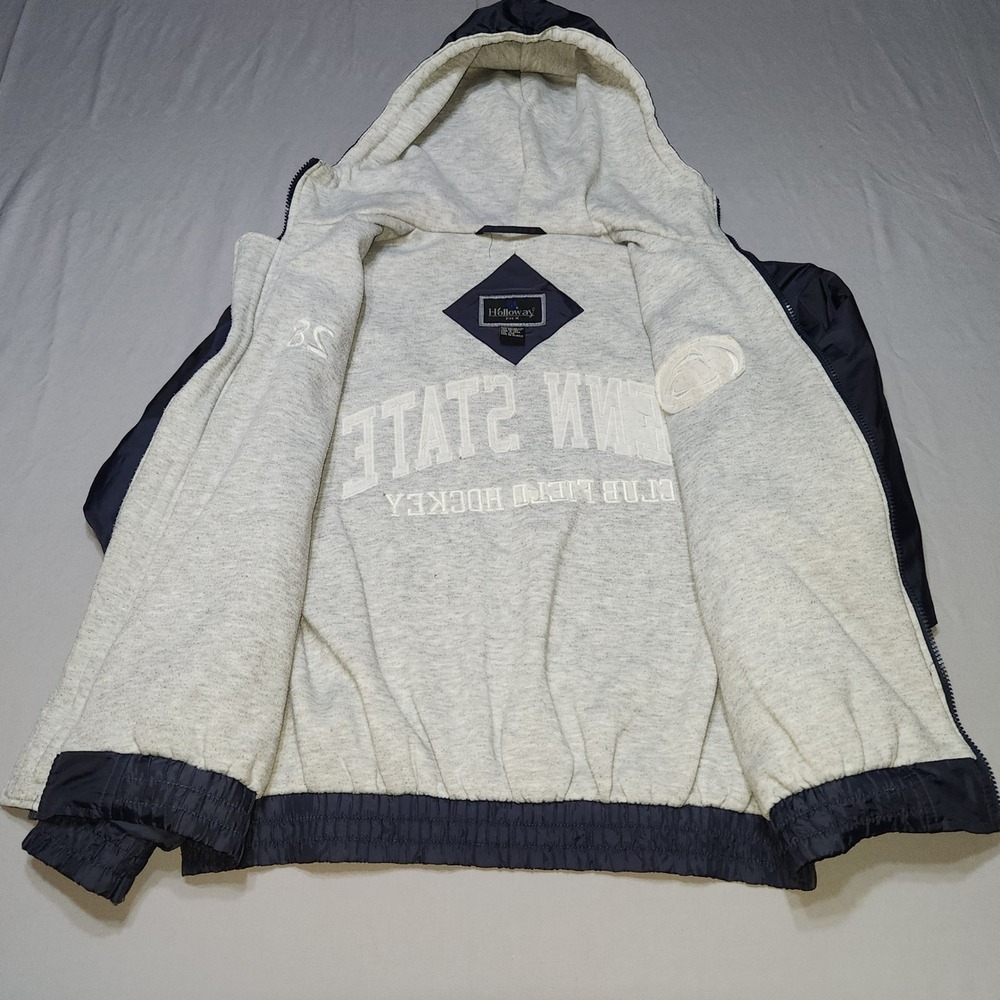 Penn State Club Field Hockey Full Zip Windbreaker Jacket Navy Blue Mens XL - Picture 9 of 10